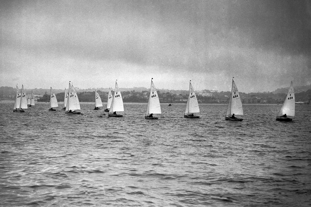 London Olympic Games 1948 - Sailing - Torbay - The start of a Firefly class event, 503 is Great Britain's entry manned by Arthur W B McDonald.