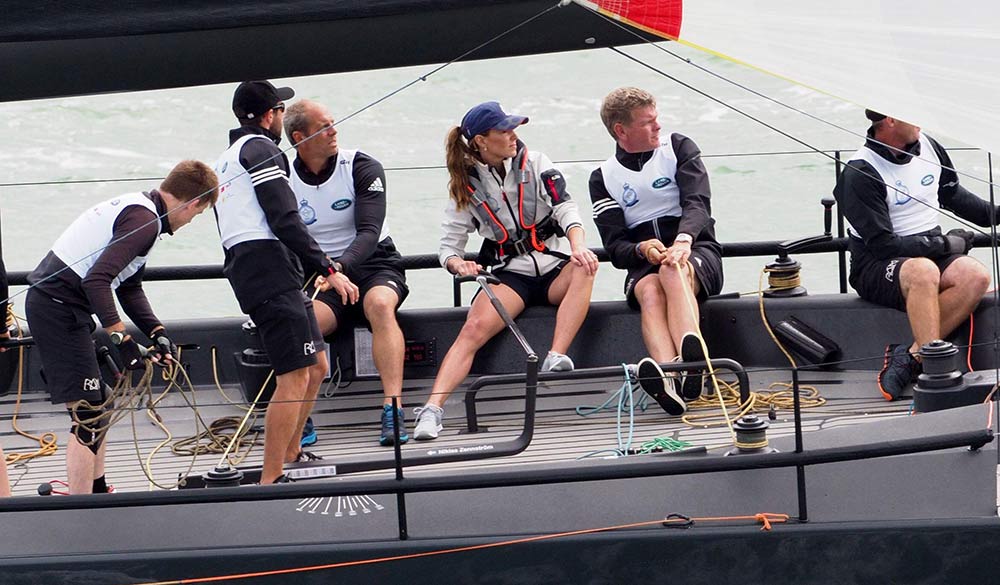 2F96EF2 - Kate on a large sailing boat with a sailing team
