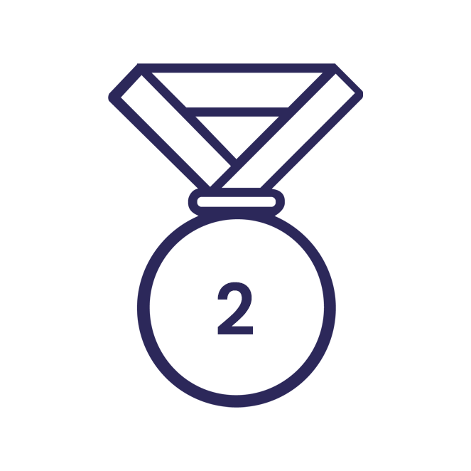 medal icon, second place